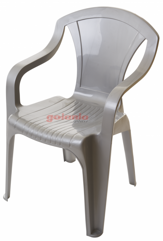 Cadeira de Plástico com Braço Branco